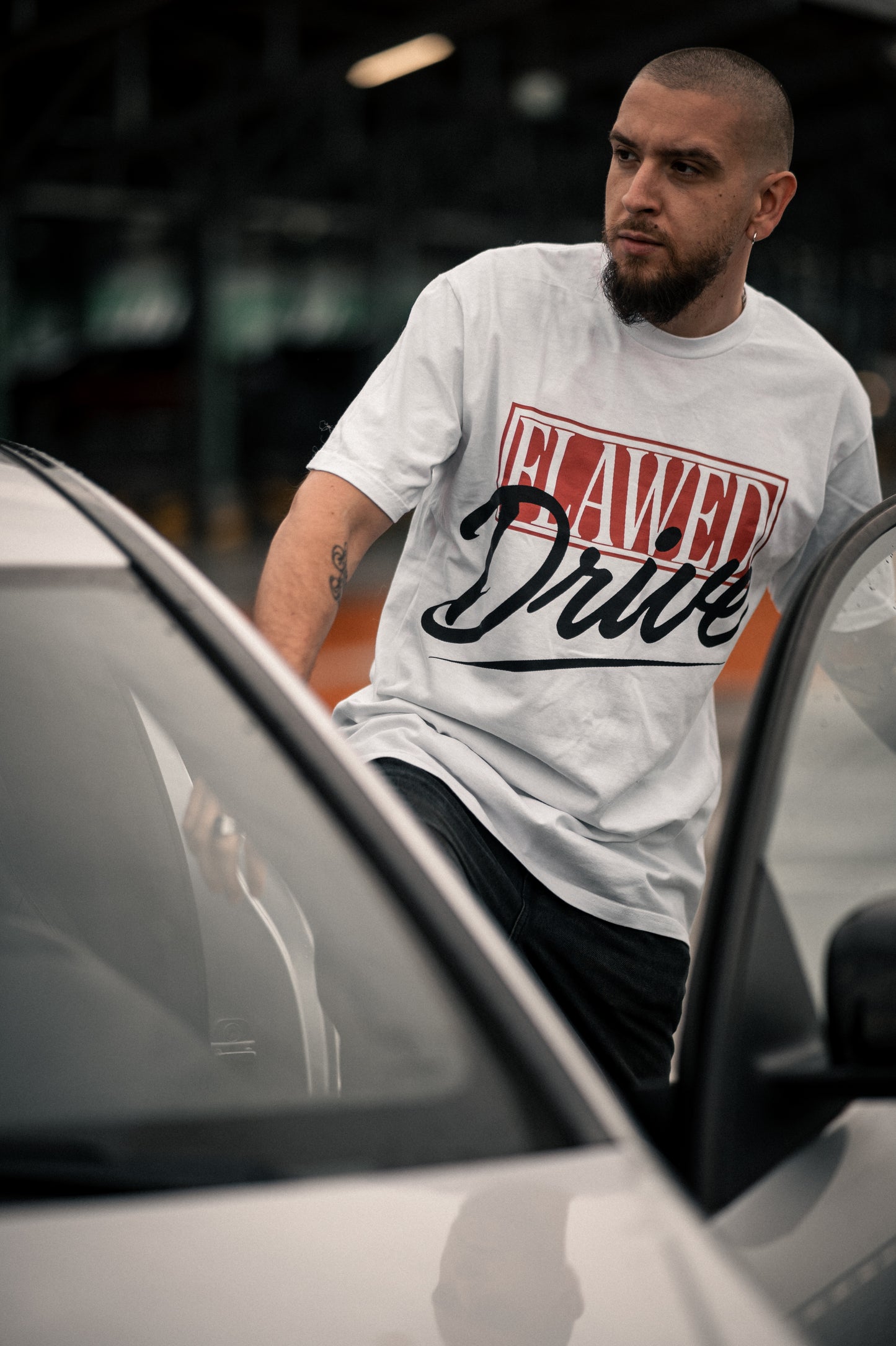 FLAWED Drive Tee — White