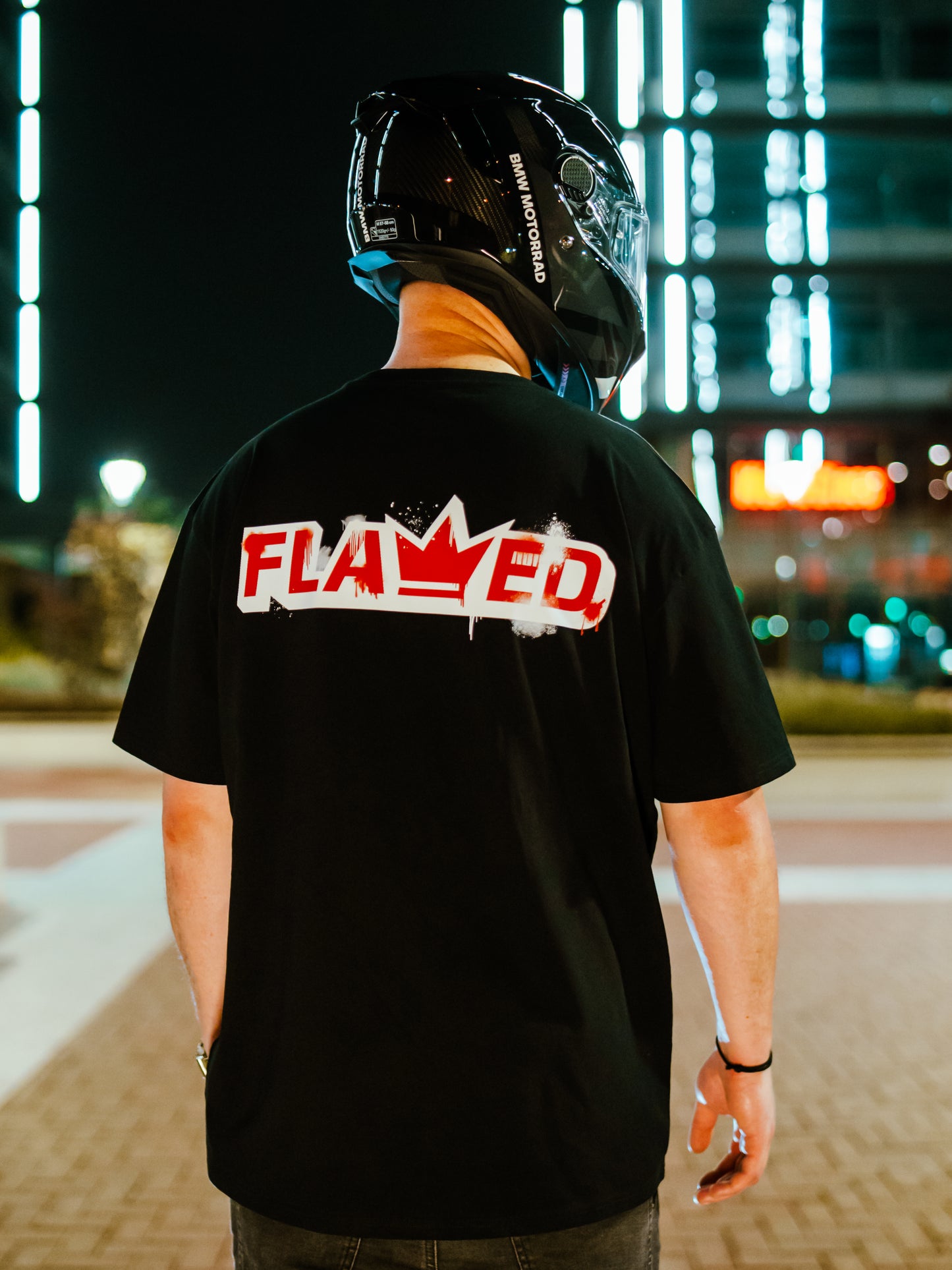 BLACK SPLATTER TEE