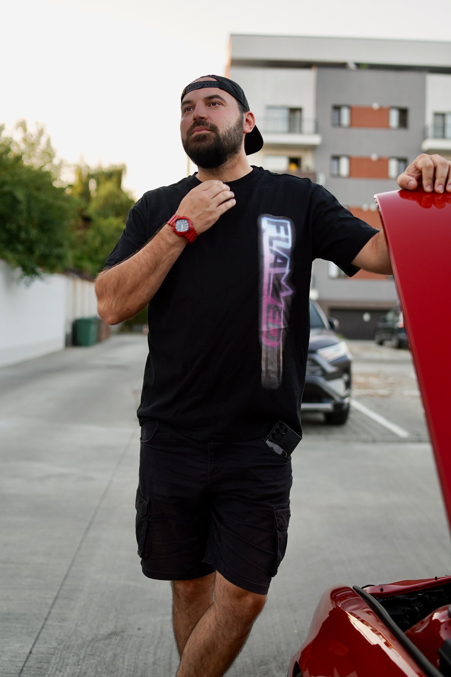 BLACK FADED TEE